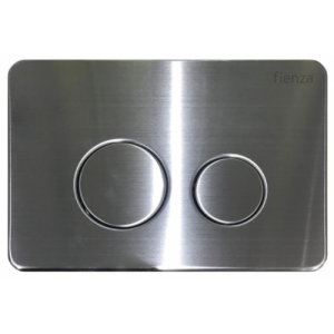 R&T Brushed Stainless Steel Round Button Flush Plate